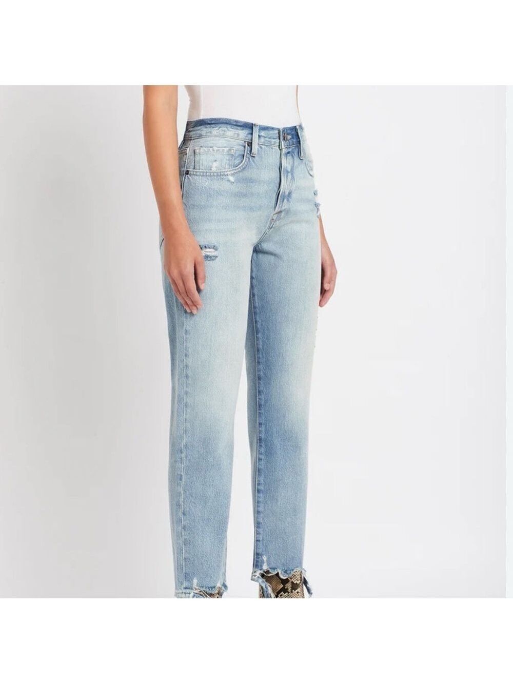 Frame Le Original Denim Light Wash High-Rise Straight ankle length Jeans size 26